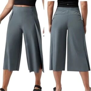 Athleta Wide Leg‎ Cosmic Wrap Pants Cropped Size 6 Casual Athletic